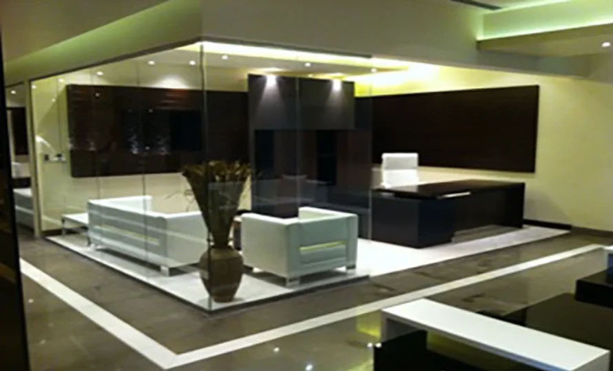 Al Jazeera Administrative Office interior design project - Gypsum Board Works, Glass Works