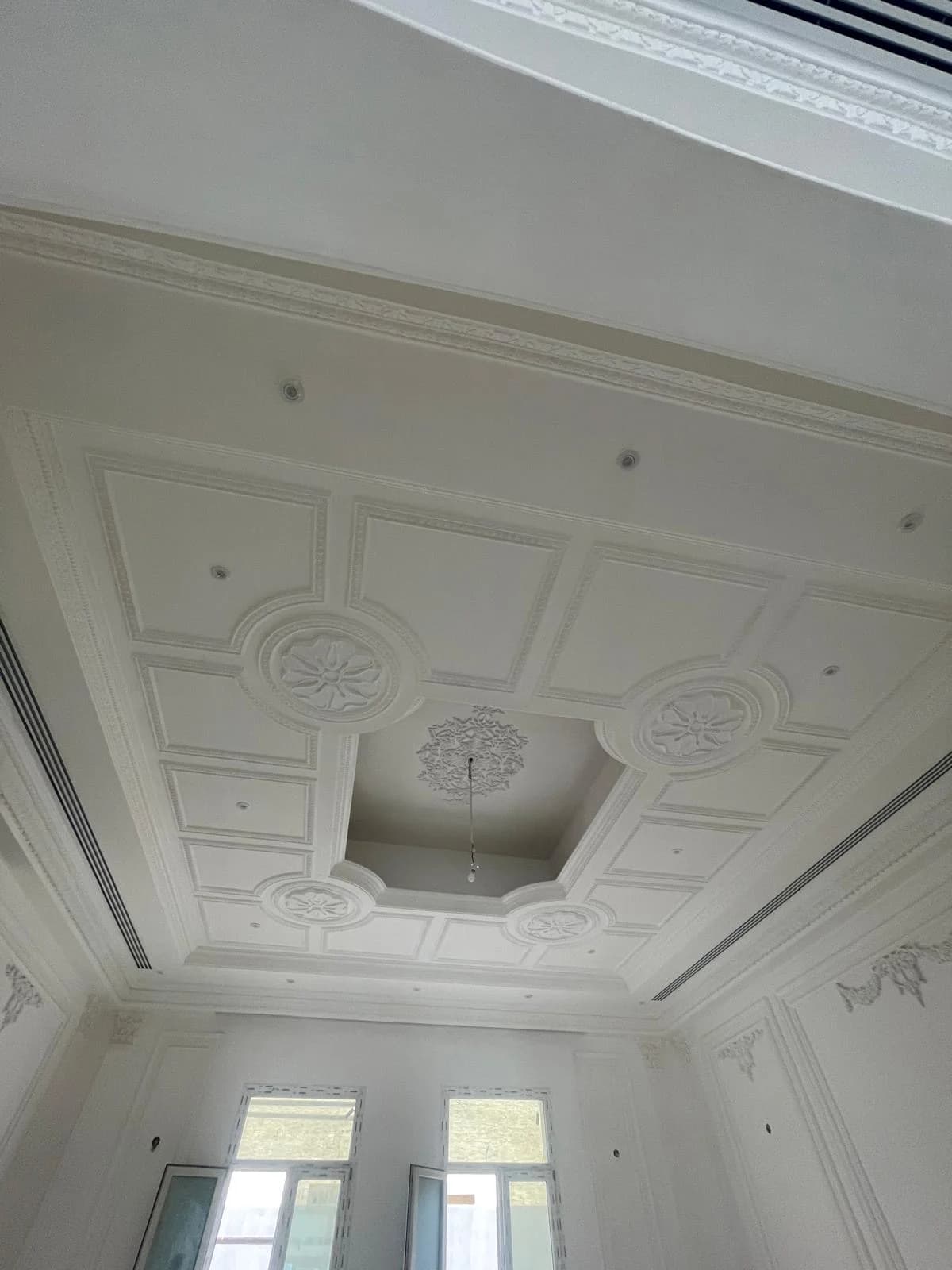 Al Markhiya Villa interior design project - Gypsum Board Works, Painting Works